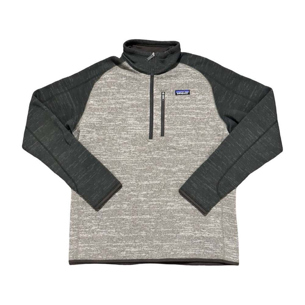 Patagonia Better Sweater Mens Grey Outdoor Hiking Zip Size Large Fleece Pullover